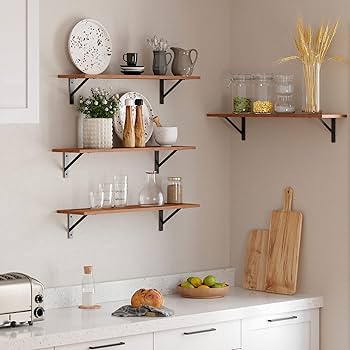 美品【ロングシェルフ】ヴィンテージ✴︎飾り棚やベンチとして Amazon｜DINZI LVJ ロングウォールシェルフ 31.5インチ 壁